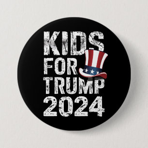 Chapa Redonda De 7 Cm Niños Para Trump Elección USA 2024