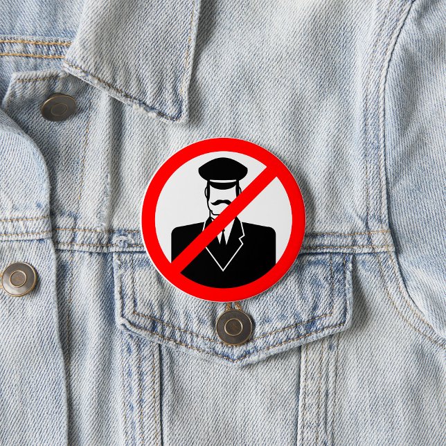 Chapa Redonda De 7 Cm No Chauffeur Allowed Symbol Funny Warning (Subido por el creador)