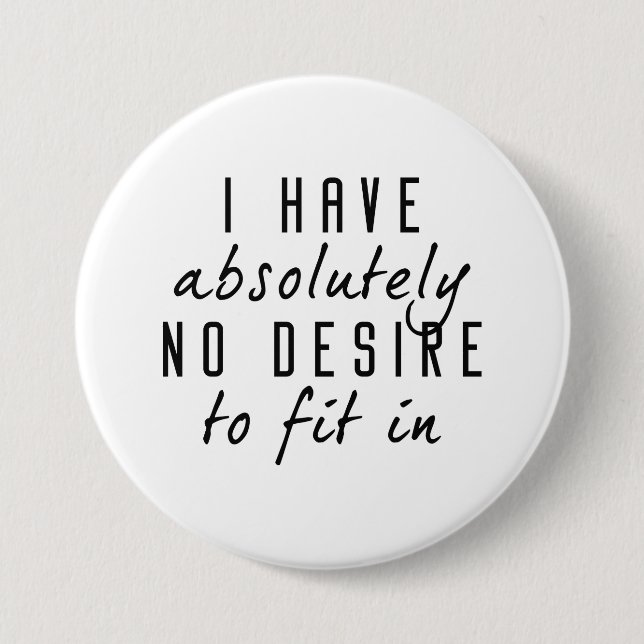 Chapa Redonda De 7 Cm No Hay Deseo De Encuadrar (Anverso)