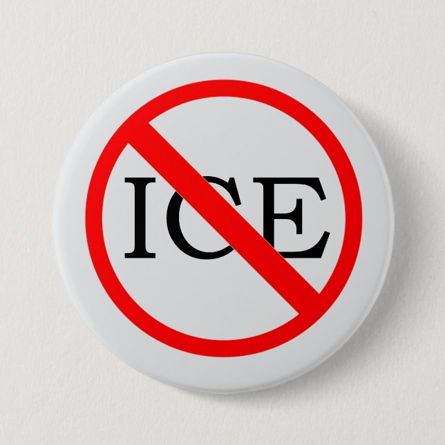 Chapa Redonda De 7 Cm "NO ICE" Button (Anverso)