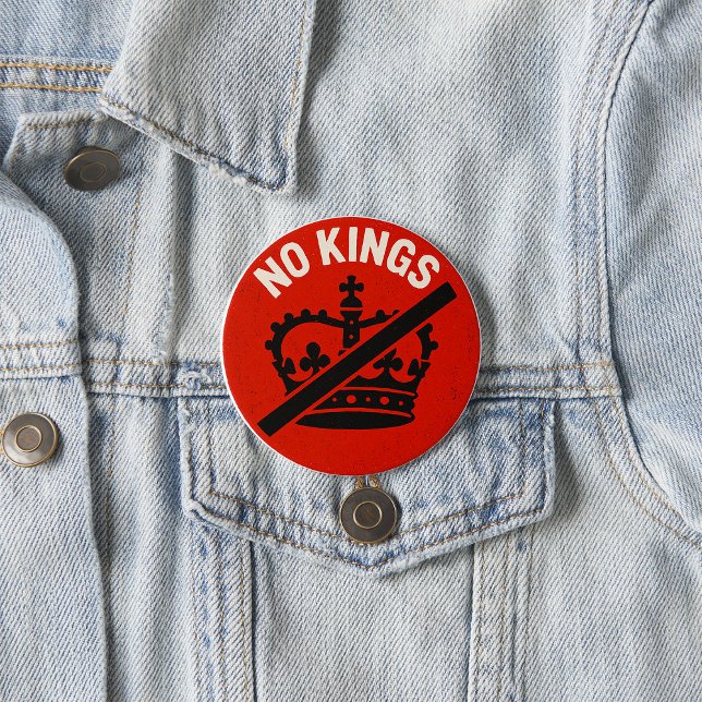Chapa Redonda De 7 Cm No Kings Protest Symbol (Subido por el creador)