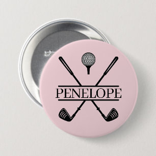Chapa Redonda De 7 Cm Nombre de Pink Ladies Golf
