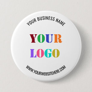 Chapa Redonda De 7 Cm Nombre del logotipo del personalizado Sitio Web Pr