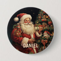 Nombre personalizado de Santa Claus vintage