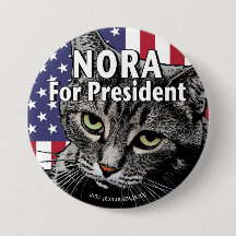 Nora para presidente Button #7