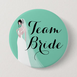 Chapa Redonda De 7 Cm Novia de Team Bride