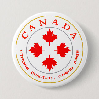 Chapa Redonda De 7 Cm Nuestro emblema de Canadá