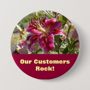 Chapa Redonda De 7 Cm Nuestros Clientes Rock! botones Negocio Minorista 