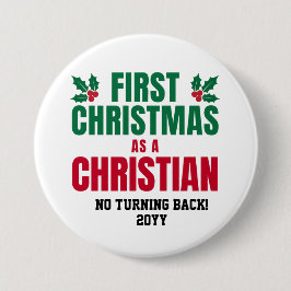 Chapa Redonda De 7 Cm NUEVA NAVIDAD CRISTIANA personalizada
