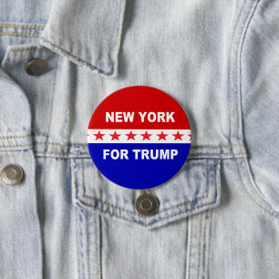 Chapa Redonda De 7 Cm Nueva York para Trump