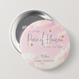 Chapa Redonda De 7 Cm Nueve nubes celestiales en Baby Shower