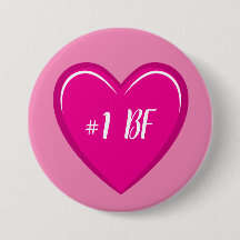 Número 1 Gráfica simple de corazón rosado BF