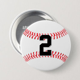 Chapa Redonda De 7 Cm Número de camiseta de jugador de béisbol personali