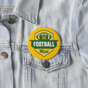 Chapa Redonda De 7 Cm Número de Jersey de la madre del Personalizado del