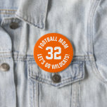 Chapa Redonda De 7 Cm Número de Jersey de la mamá del fútbol blanco y na<br><div class="desc">Alegra a tu equipo deportivo favorito, jugador de fútbol o simplemente muestra tu orgullo escolar con un botón personalizado personalizado. Añade tu nombre escolar o personaliza con el nombre del jugador y el número de camiseta. Perfecto para el fútbol, el baloncesto, el béisbol y los partidos de fútbol. Crea pines...</div>