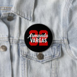 Chapa Redonda De 7 Cm Número de Jersey del atleta negro y rojo<br><div class="desc">Alegra a tu equipo deportivo favorito, jugador de fútbol o simplemente muestra tu orgullo escolar con un botón personalizado personalizado. Personalice con el número de camiseta de un jugador u otro texto personalizado. Perfecto para el fútbol, el baloncesto, el béisbol y los partidos de fútbol. Crea pines personalizados para todo...</div>
