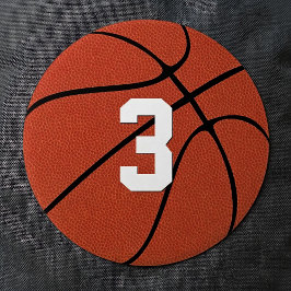 Chapa Redonda De 7 Cm Número o letras de Jersey del jugador de baloncest