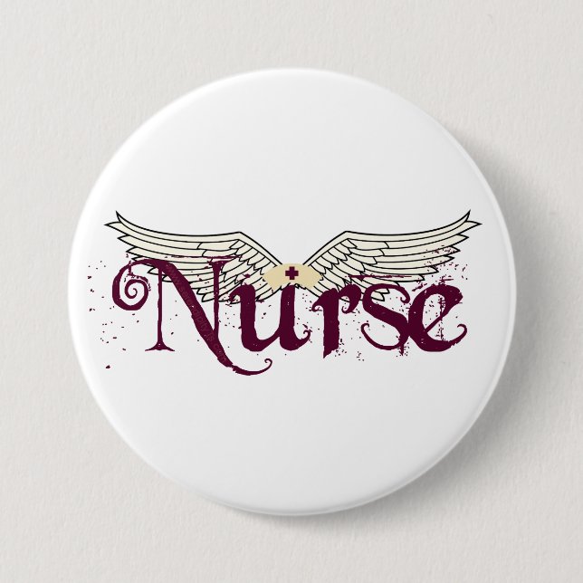 Chapa Redonda De 7 Cm Nurse Angel (Anverso)