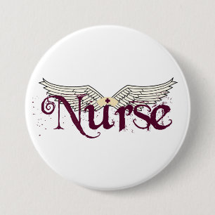 Chapa Redonda De 7 Cm Nurse Angel