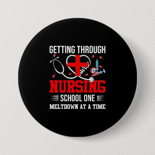 Chapa Redonda De 7 Cm Nurse Gift   Pasar por la escuela de Enfermería un