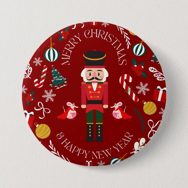 Chapa Redonda De 7 Cm Nutcracker (Anverso)