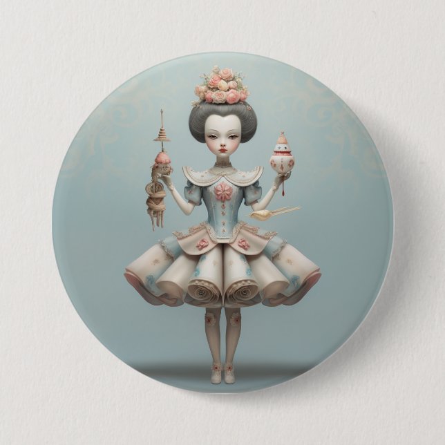 Chapa Redonda De 7 Cm Nutcracker Ballet Fashion-Chinese Dancers (Anverso)