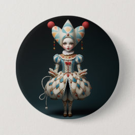 Chapa Redonda De 7 Cm Nutcracker Ballet Fashion-Harlequin Doll
