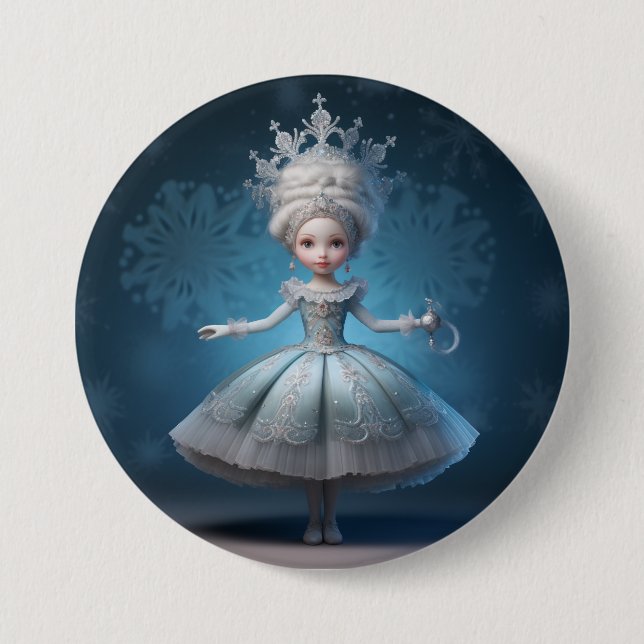 Chapa Redonda De 7 Cm Nutcracker Ballet Fashion-Snow Queen (Anverso)
