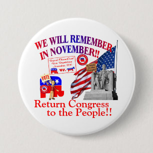 Chapa Redonda De 7 Cm ObamaCare anti - recordaremos en noviembre