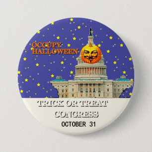 Chapa Redonda De 7 Cm Ocupe Halloween