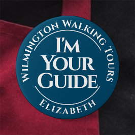 Chapa Redonda De 7 Cm Official Tour Guide Badge Button