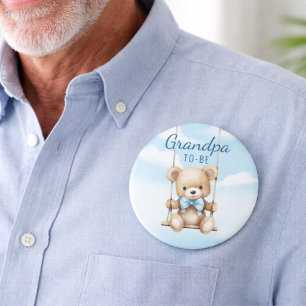 Chapa Redonda De 7 Cm Oh Boy Teddy Bear Abuelo Por Ser Pin