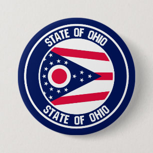 Chapa Redonda De 7 Cm Ohio Round Emblem