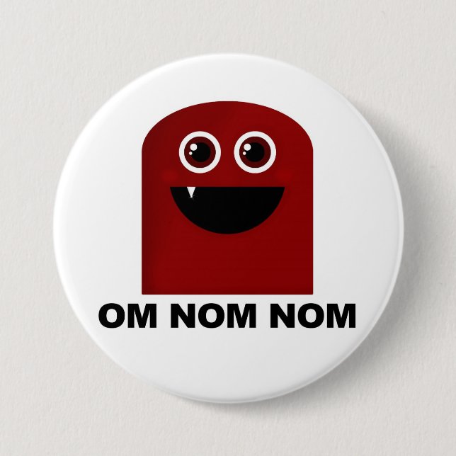 Chapa Redonda De 7 Cm OM Nom Nom Cutie (Anverso)