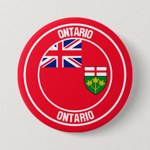 Chapa Redonda De 7 Cm Ontario Round Emblem