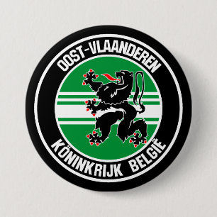 Chapa Redonda De 7 Cm Oost-Vlaanderen Round Emblem