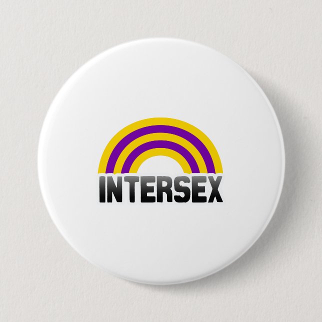 Chapa Redonda De 7 Cm Orgullo de Intersex (Anverso)