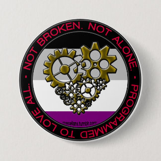 Chapa Redonda De 7 Cm Orgullo del robot del as - grande