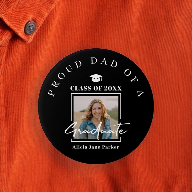 Chapa Redonda De 7 Cm Orgullosa madre personalizado de texto graduada fo (Subido por el creador)