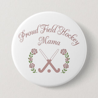 Chapa Redonda De 7 Cm Orgullosa Mamá de Hockey sobre Césped | Hockey Fem