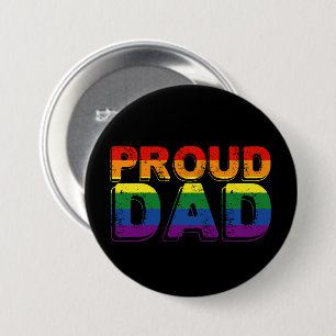 Chapa Redonda De 7 Cm Orgulloso padre LGBT Padre Orgulloso Gay