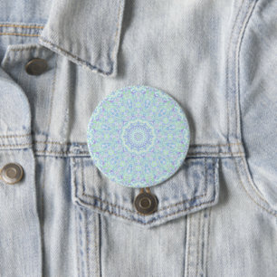 Chapa Redonda De 7 Cm Ornato sicodélico colorido Hippie Mandala