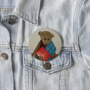 CHAPA REDONDA DE 7 CM OSO CON PASAPORTE