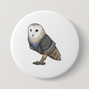 Chapa Redonda De 7 Cm Owl como secretario