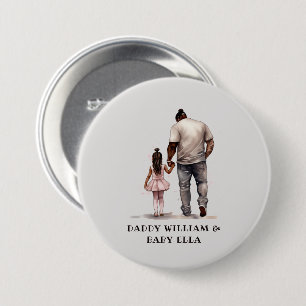 Chapa Redonda De 7 Cm Padre e hija negros personalizados (3)