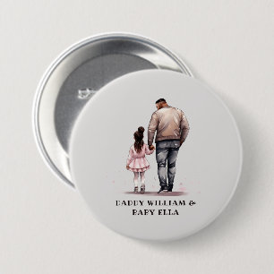 Chapa Redonda De 7 Cm Padre negro y bonos de la hija (7)