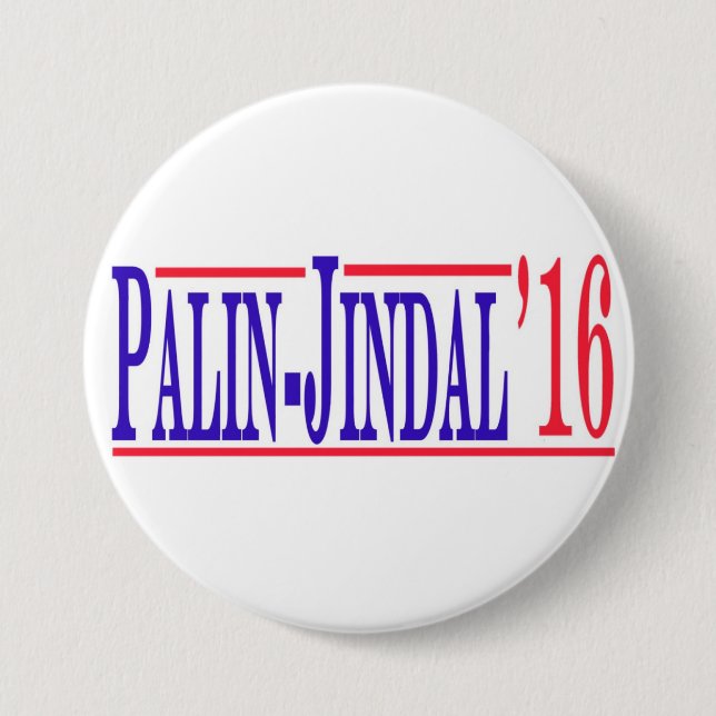 Chapa Redonda De 7 Cm ¡Palin-Jindal 2016! (Anverso)