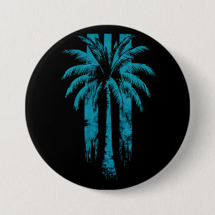 Chapa Redonda De 7 Cm Palm Tree de vacaciones tropicales de verano de Ha