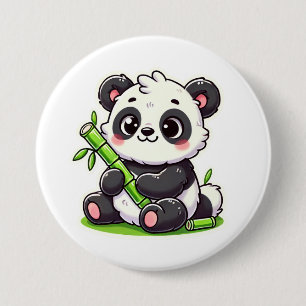 Chapa Redonda De 7 Cm Panda   Ivaniby