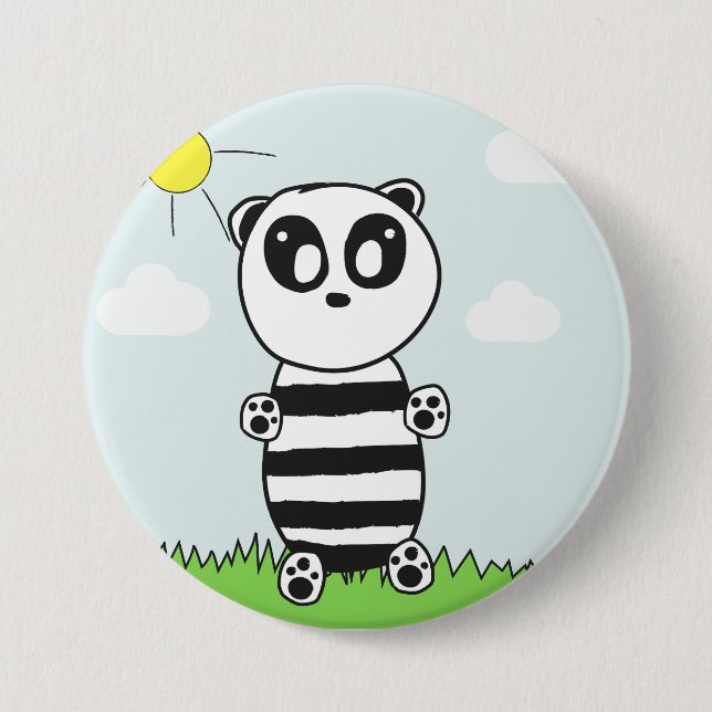 Chapa Redonda De 7 Cm Panda Kids (Anverso)